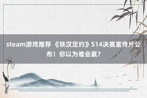 steam游戏推荐 《铁汉定约》S14决赛宣传片公布！你以为谁会赢？